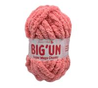 James C Brett BIG'UN Super Mega Chunky 300g Ball for 20mm Needles or Finger Knitting (BU03 Perfect Pink, 1 Ball)