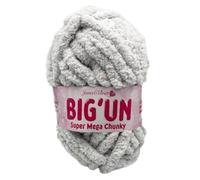 James C Brett BIG'UN Super Mega Chunky 300g Ball for 20mm Needles or Finger Knitting (BU09 Silver Frost, 1 Ball)