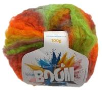 James C Brett Boom Lightweight Fluffy Super Chunky 100g- 2 Free Scarf Patterns on Ball Band (OM01 Acorn Box, 1 Ball)