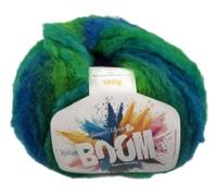 James C Brett Boom Lightweight Fluffy Super Chunky 100g- 2 Free Scarf Patterns on Ball Band (OM04 Emerald Isle, 1 Ball)