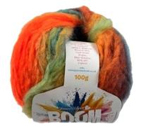 James C Brett Boom Lightweight Fluffy Super Chunky 100g- 2 Free Scarf Patterns on Ball Band (OM05 Intense Skies, 1 Ball)