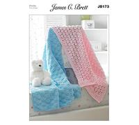 James C Brett Chunky - JB173 Baby Blankets 2 sizes