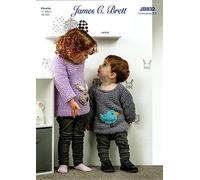 James C Brett Chunky Knitting Pattern for Childrens Bird or Rabbit Sweater (JB832), 16'' - 26''