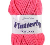 James C Brett Flutterby Chunky 100g Knitting Yarn - B47 Rose Pink