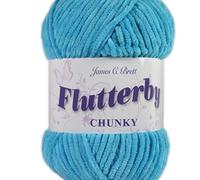 James C Brett Flutterby Chunky 100g Knitting Yarn - B49 Sky Blue