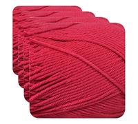 James C Brett It's Pure Cotton DK Yarn - 100% Cotton Double Knitting & Crochet Wool - 100g Ball (Bougainvillea) (Pack of 4)