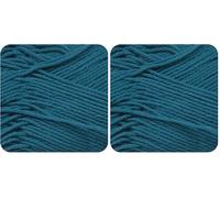 James C Brett It's Pure Cotton DK Yarn - 100% Cotton Double Knitting & Crochet Wool - 100g Ball (Deep Ocean) (Pack of 2)