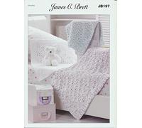 James C Brett JB197 Blankets Knitting Pattern Flutterby Chunky
