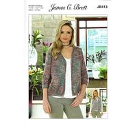 James C Brett JB413 Knitting Pattern Womens Cardigan and Waistcoat in James C Brett Stonewash DK