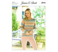 James C Brett JB435 Knitting Pattern Womens Sweater in James C Brett Marble Chunky