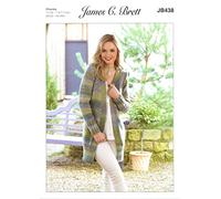 James C Brett JB438 Knitting Pattern Womens Long Cardigan/Jacket in Marble Chunky