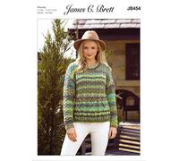 James C Brett JB454 Knitting Pattern Womens Cable Detail Sweater in James C Brett Marble Chunky