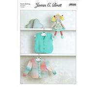 James C. Brett JB505 Knitting Pattern Baby Cardigan and Waistcoat in Baby Marble and Supreme Baby DK Multicoloured