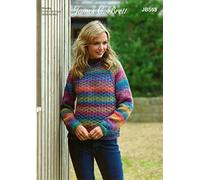 James C Brett JB553 Knitting Pattern Womens Sweater Jumper in Marble Chunky