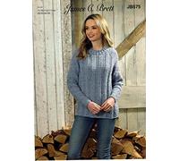 James C. Brett JB575 Knitting Pattern Womens Sweater in Rustic Aran Multicoloured
