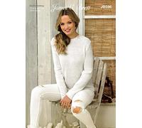 James C Brett JB596 Knitting Pattern Womens Sweater and Top in Pure Cotton DK and Glisten DK