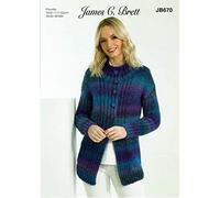 James C Brett JB670 Knitting Pattern Womens Cardigan Sweater in Marble Chunky