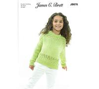 James C Brett JB675 Knitting Pattern Childrens Sweater in James C Brett It's Pure Cotton DK
