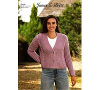 James C. Brett JB751 Knitting Pattern Womens Cardigan in Chunky with Merino