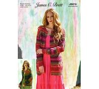 James C Brett JB816 Knitting Pattern Womens Cardigans in Shhh DK