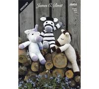 James C. Brett JB933 Crochet Pattern Horse Unicorn and Zebra Toys in Flutterby