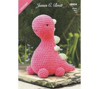 James C. Brett JB934 Crochet Pattern Barney Brettosaurus Toy in Flutterby