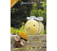 James C. Brett JB936 Crochet Pattern Bonnie and Brucie Bumble Bee Toys in Flutterby and Huggable