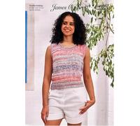 James C Brett JB967 Knitting Pattern Womens Round Neck Slipover in James C Brett Cotton Waves DK