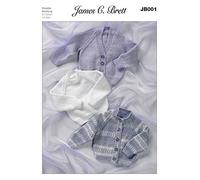 James C. Brett Knitting Pattern JB001 : Baby DK Cardigans and Sweater (12-22in)