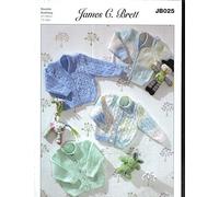 James C. Brett Knitting Pattern JB025 : Baby DK Lacy and Plain Cardigans (12-22in)