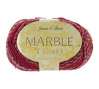James C Brett Marble Chunky Yarn - 200g Ball of Supersoft Acrylic Knitting & Crochet Wool - Create Fast, Cosy Garments with a Beautiful Marbled Effect (Volcano)
