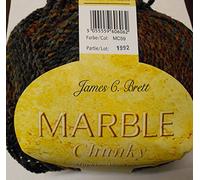 James C Brett Marble Chunky Yarn - 200g Ball of Supersoft Acrylic Knitting & Crochet Wool - Create Fast, Cosy Garments with a Beautiful Marbled Effect (Iron Ore)