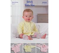 James C. Brett Peter Pan PP002 Knitting Pattern Baby Cardigans in Peter Pan DK