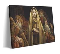 James C. Christensen Masterpiece Poster《The Widow's Mite》 Painting On Canvas Wall Art Scroll Picture Print Living Room Walls Decor Homes 16x24inch(40x60cm)