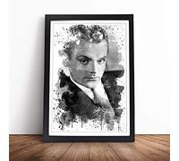 James Cagney Framed Wall Art Print A3 Black