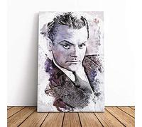 James Cagney in Abstract | Canvas Wall Art Print | Framed & Ready to Hang Picture | Modern Home Decor for Living Room, Bedroom, Kitchen or Office | 30x20 Inches