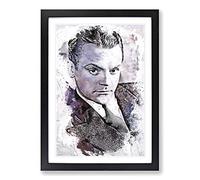 James Cagney in Abstract Framed Print | A2 Black Framed Wall Art | Ready to Hang | Abstract Fantasy Picture | Living Room Bedroom Lounge Office