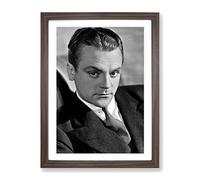 James Cagney Modern Framed Print | A4 Walnut Framed Wall Art | Ready to Hang | Modern Nature Picture | Living Room Bedroom Lounge Office