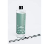 James & Co No.5 Green (Cotton Flower, Orange Blossom & Thistle) 200ml Reed Diffuser Refill Bottle with 6 Fibre Reeds