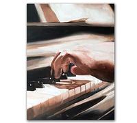 James Coates - Piano Player Pianist Art Print Poster Wall Art 16 x 12 inches (A3)