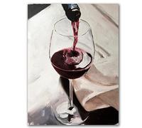 James Coates - Red Wine Art Print Poster Wall Art 16 x 12 inches (A3)