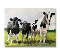 James Coates - Three Cows Countryside Art Print Poster Wall Art 16 x 12 inches (A3)