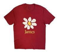 James Daisy Band Logo T Shirt, Red, XL
