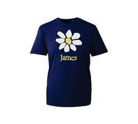 James Daisy Flower T-Shirt - Cute Floral Graphic Name Shirt - Personalized Gift Tee for Men and Women (Navy, M Years)