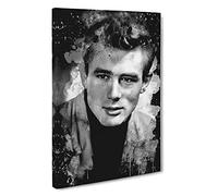 James Dean (1) Canvas Print | Gallery Wrapped 30mm Frame Wall Art | 30x20 inches | Ready to Hang | Modern Picture | Living Room Bedroom Lounge Office