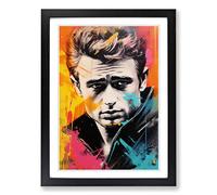 James Dean Abstract Framed Print | A2 Black Framed Wall Art | Ready to Hang | Abstract Fantasy Picture | Living Room Bedroom Lounge Office