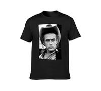 James Dean Cool Retro Poster Birthday Present Gift Unisex 100% Cotton Short-Sleeve T-Shirts Black M