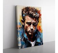 James Dean Expressionism Art Canvas Wall Art Print 30x20 Inch