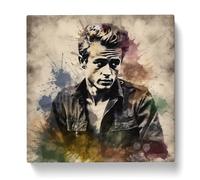 James Dean Grunge Art Canvas Print | Gallery Wrapped 30mm Frame Wall Art | 20x20 inches | Ready to Hang | Modern Picture | Living Room Bedroom Lounge Office