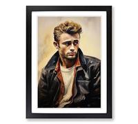 James Dean Informel Framed Print | A2 Black Framed Wall Art | Ready to Hang | Modern Nature Picture | Living Room Bedroom Lounge Office